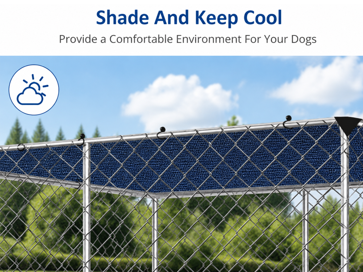 Outdoor Dog Run with Shade Sail
