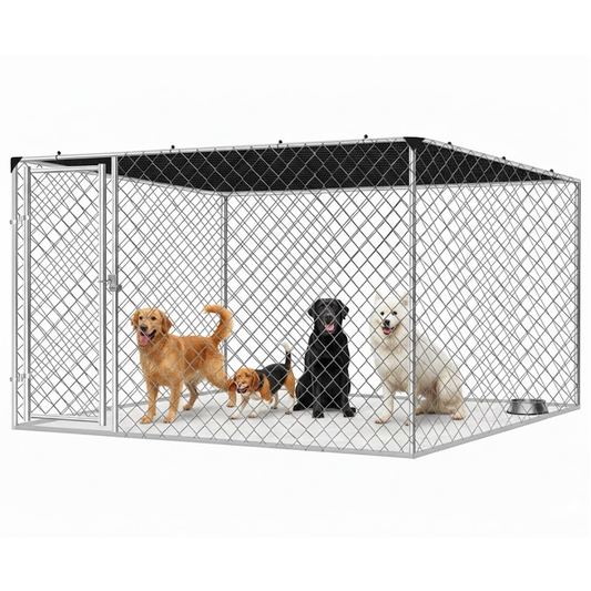 Outdoor Dog Run with Shade Sail