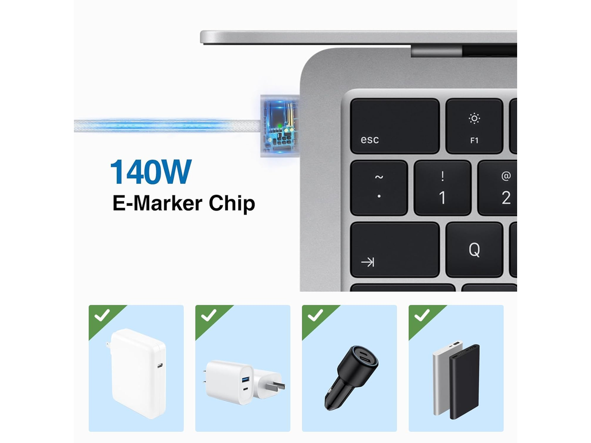 Replacement USB C to Magsafe 3 Charging Cable 2M