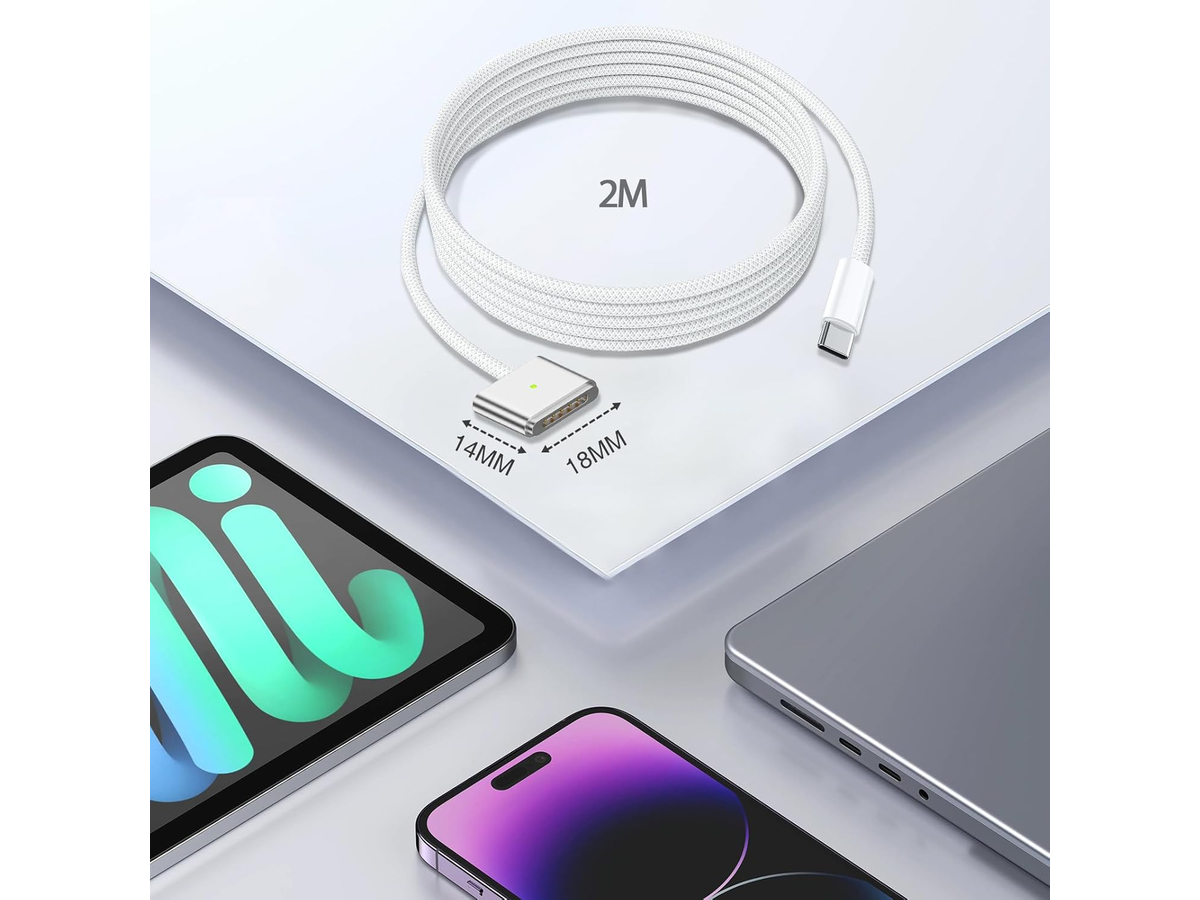 Replacement USB C to Magsafe 3 Charging Cable 2M