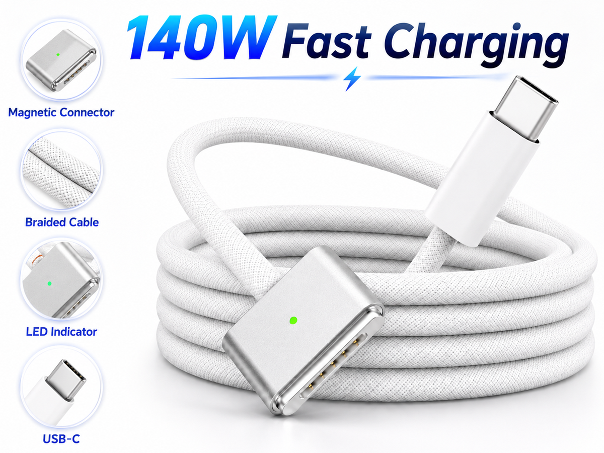 Replacement USB C to Magsafe 3 Charging Cable 2M