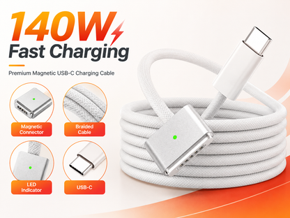 Replacement USB C to Magsafe 3 Charging Cable 2M