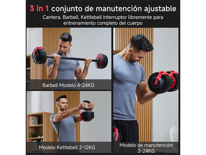 Adjustable dumbbells 24KG