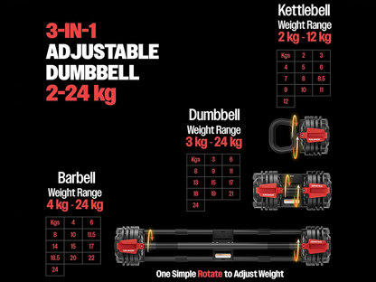 Adjustable dumbbells 24KG