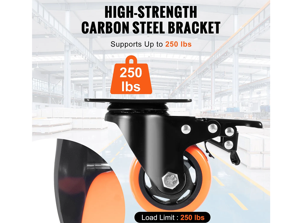 Caster Wheels Trolley Wheels 4 Pcs
