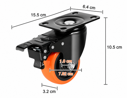 Caster Wheels Trolley Wheels 4 Pcs