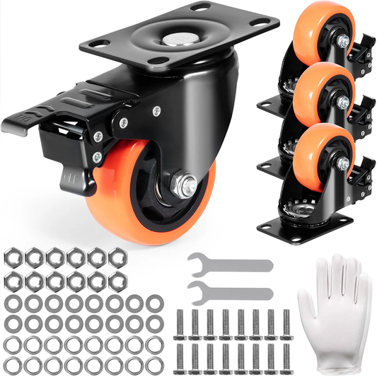 Caster Wheels Trolley Wheels 4 Pcs