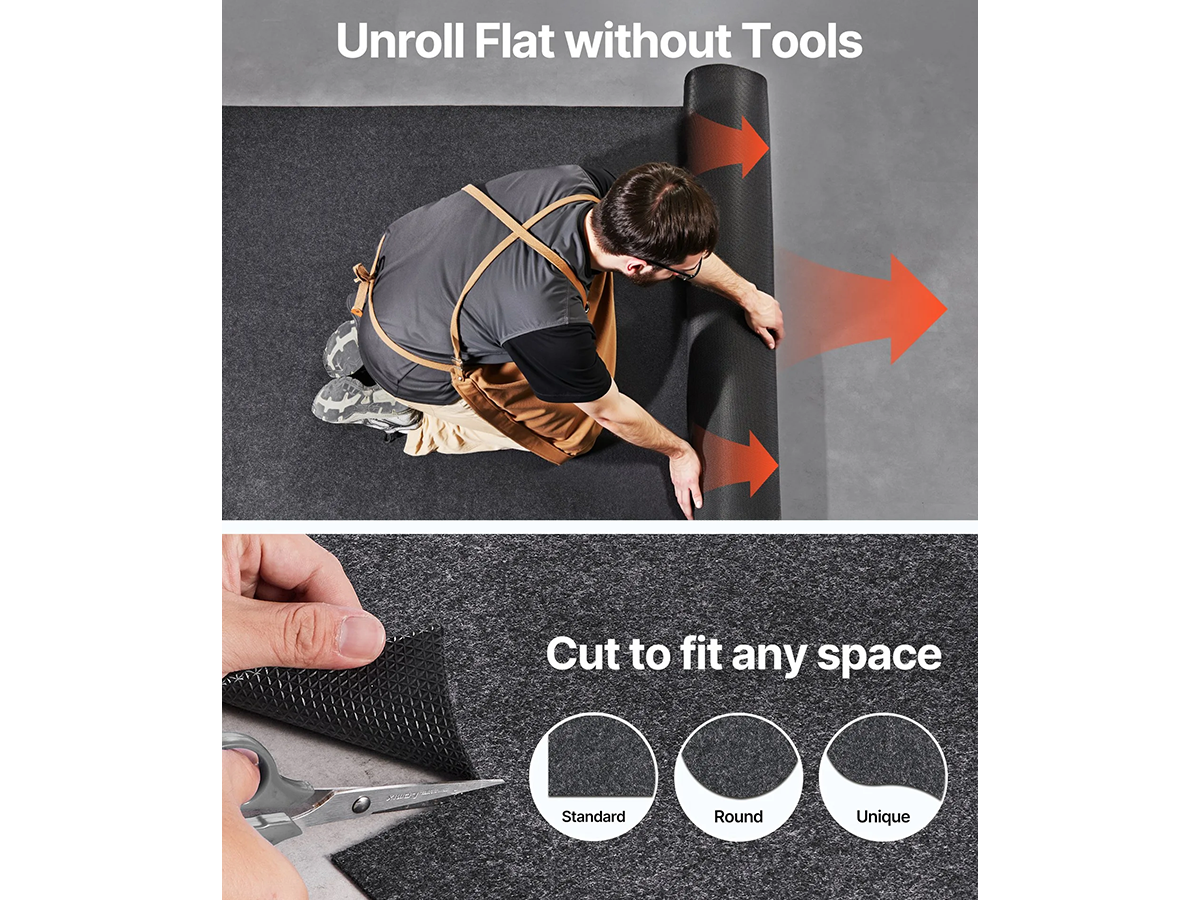 Garage Floor Mat 2.25 x 5.2 M Non-Slip Heavy Duty Waterproof