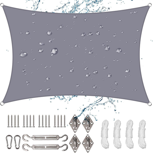 3X5M Rectangle Sun Shade Sail with Hardware