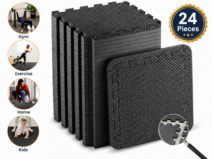 24 Pack EVA Foam Gym Interlocking Floor Puzzle Mats