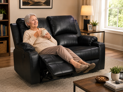 Recliner Sofa Motion Loveseat 2 Seater Leather