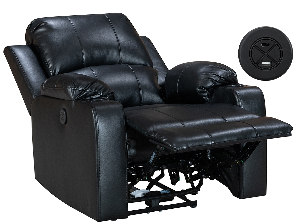 Electric Recliner Chair Armchair with USB USB C Charging Ports