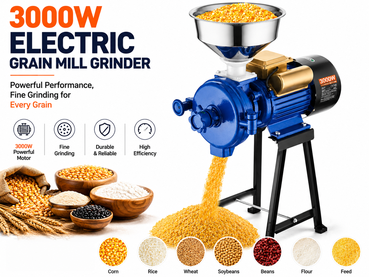 Electric Grain Mill Grinder Machine 3000W