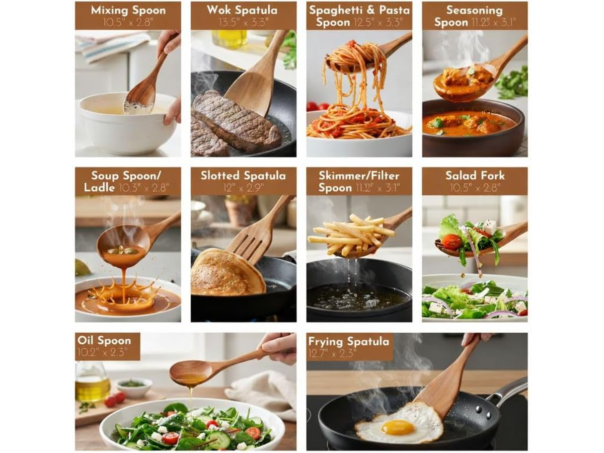 Wooden Kitchen Utensils Set