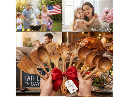 Wooden Kitchen Utensils Set