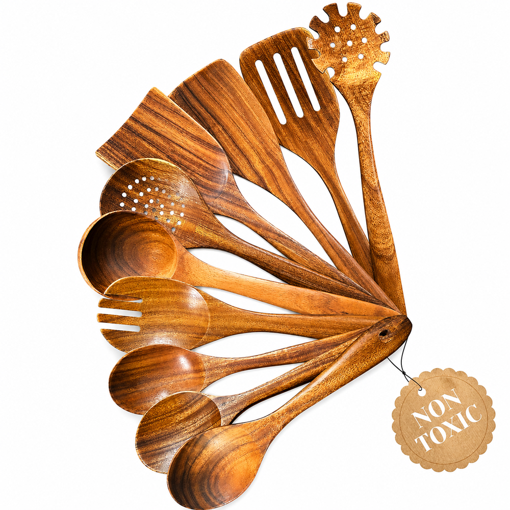 Wooden Kitchen Utensils Set