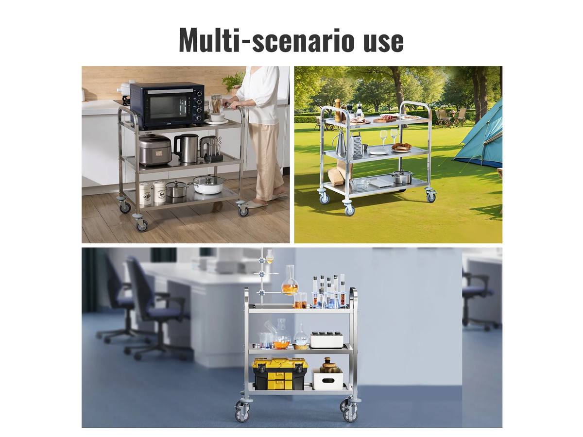 Stainless Steel Trolley Kitchen Storage Trolley