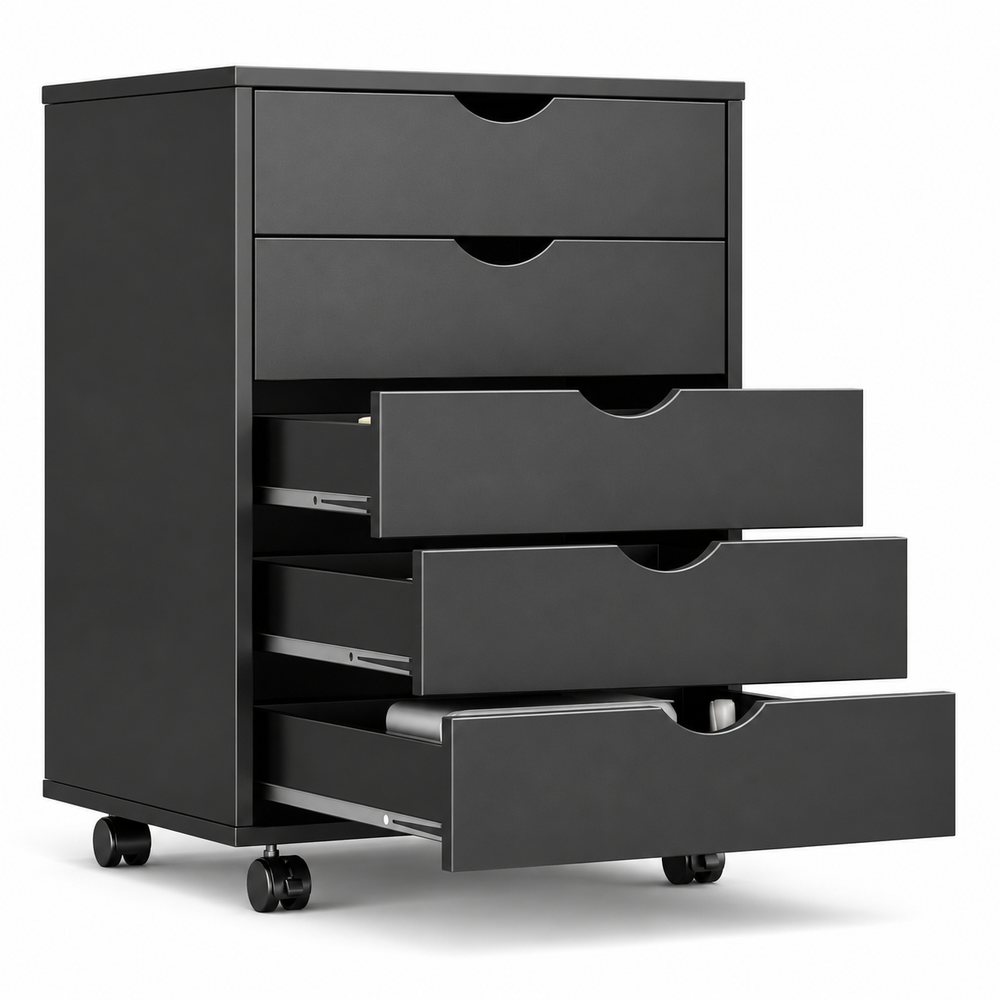 5 Drawer File Cabinet Mobile Printer Stand