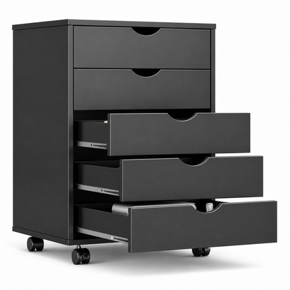 5 Drawer File Cabinet Mobile Printer Stand