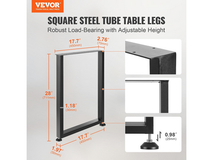 Adjustable Square Table Legs