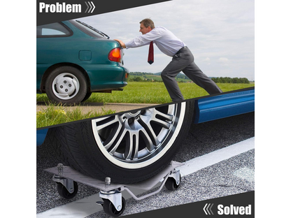 Tire Wheel Dolly 4 Pack Heavy Duty Vehicle Positioning Skates