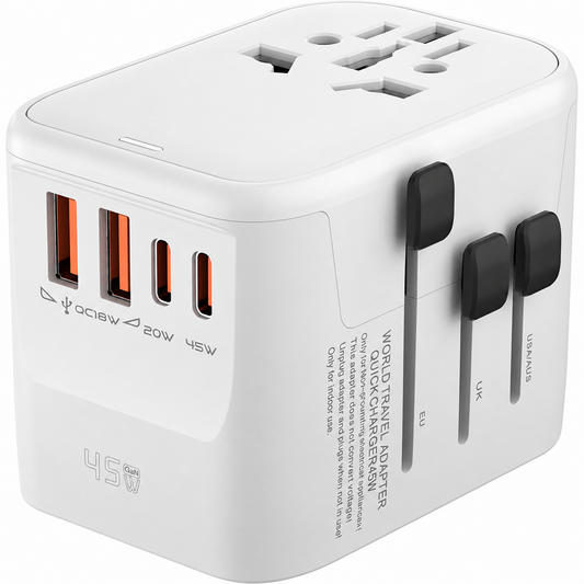 International Travel Adapter with AC Outlet
