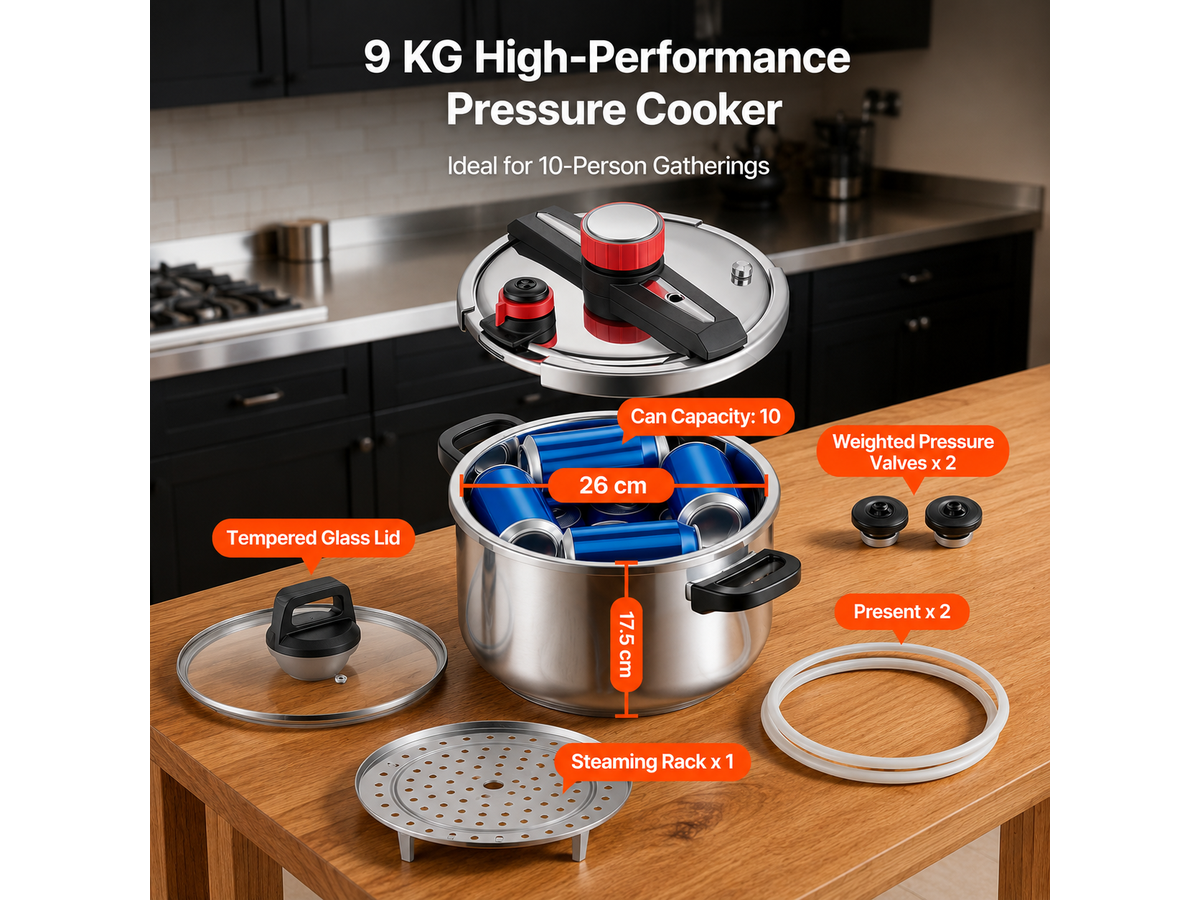 Pressure Cooker with Steaming Rack