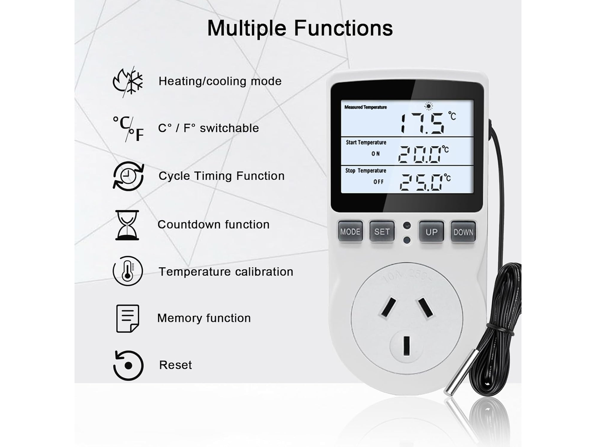 Digital Temperature Controller Thermostat Timer