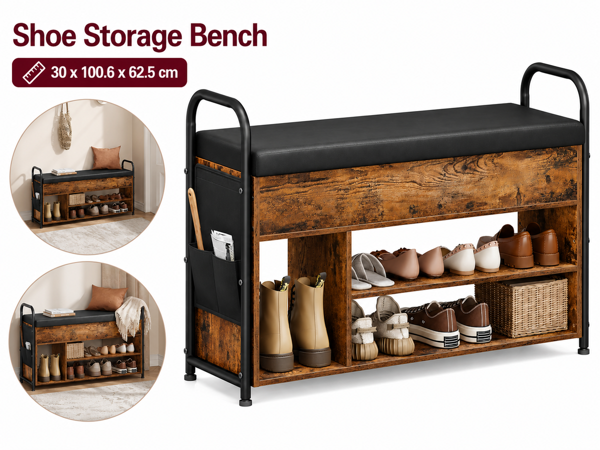 VASAGLE Shoe Storage Bench
