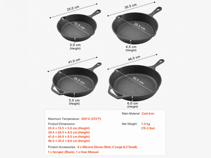 Cast Iron Skillet Set