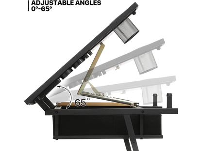 Adjustable Drafting table Drawing Craft Table with Stool