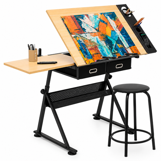 Drafting table Drawing Art Table with Stool