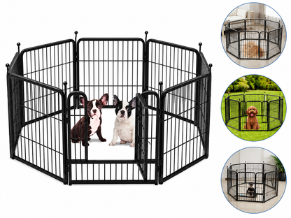 Dog Playpen Pet Play pen Fence 8 Panels