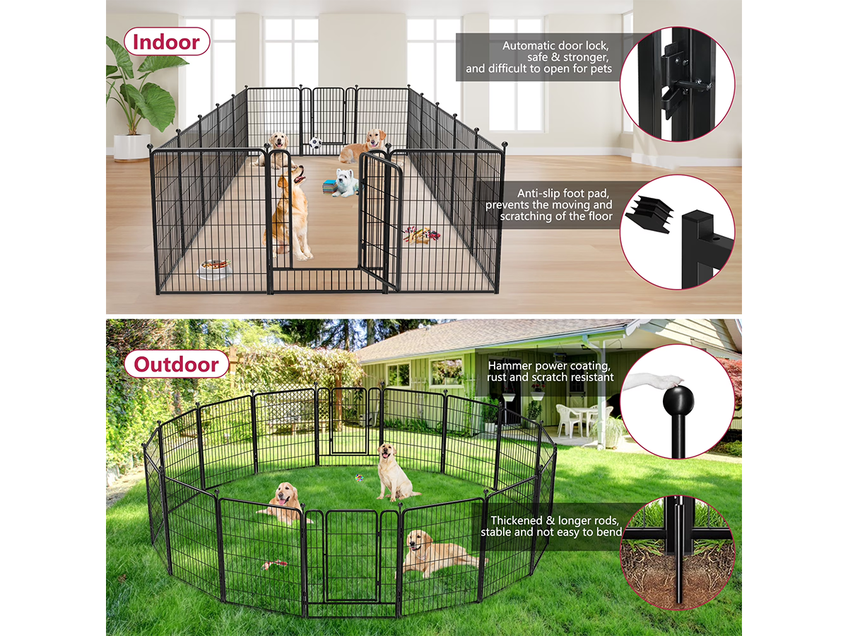 Dog Playpen Pet Play Pen 12 Panel 80*80cm