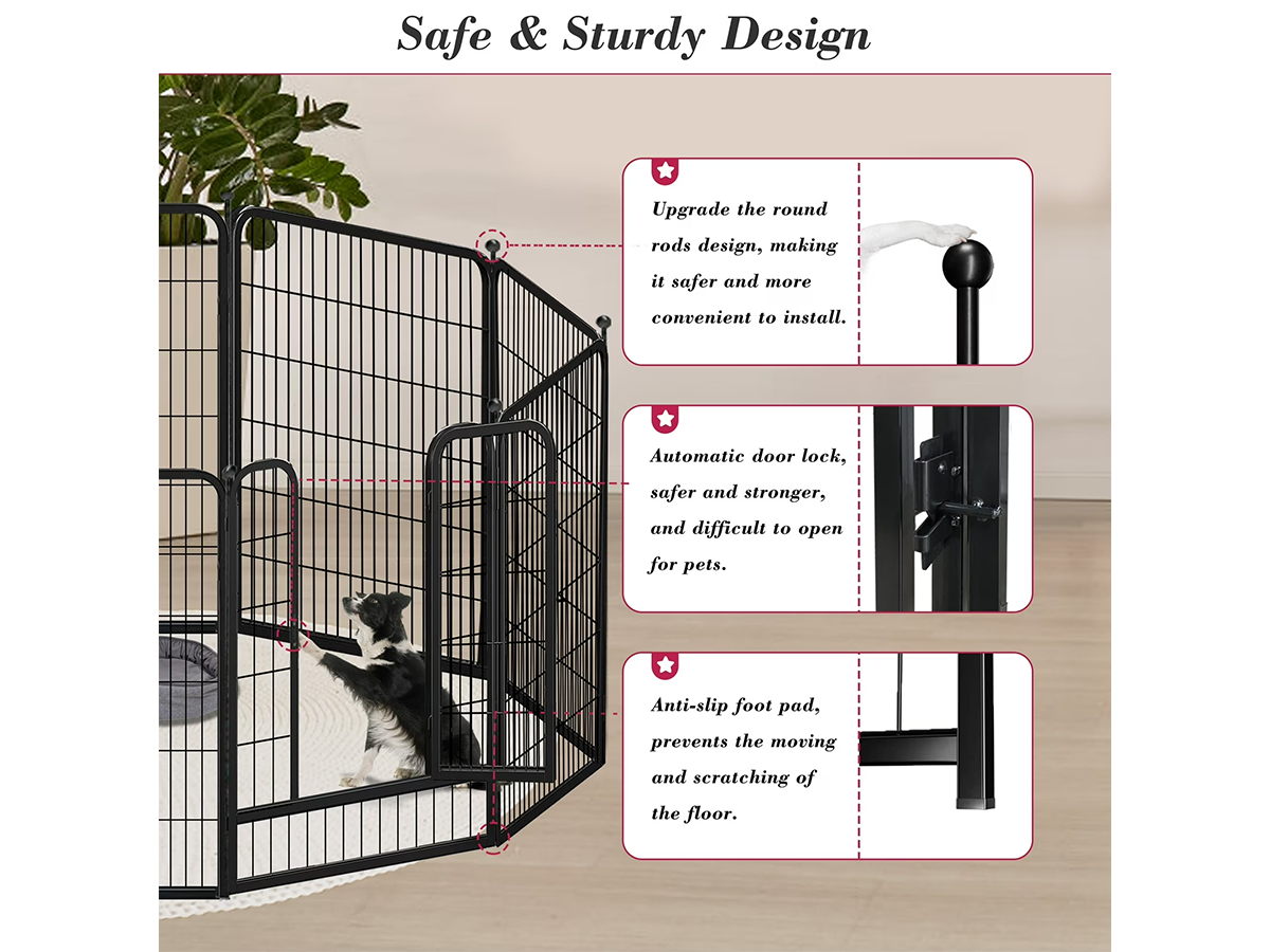 Dog Playpen Pet Play Pen 12 Panel 80*80cm