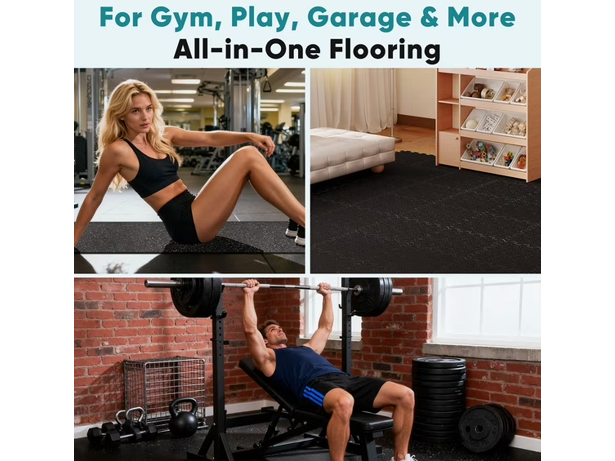 Gym Flooring Rubber Mats 6PCS