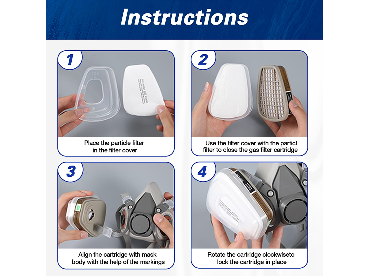 Respirator Mask With Safety Glasses