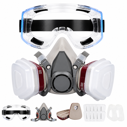 Respirator Mask With Safety Glasses