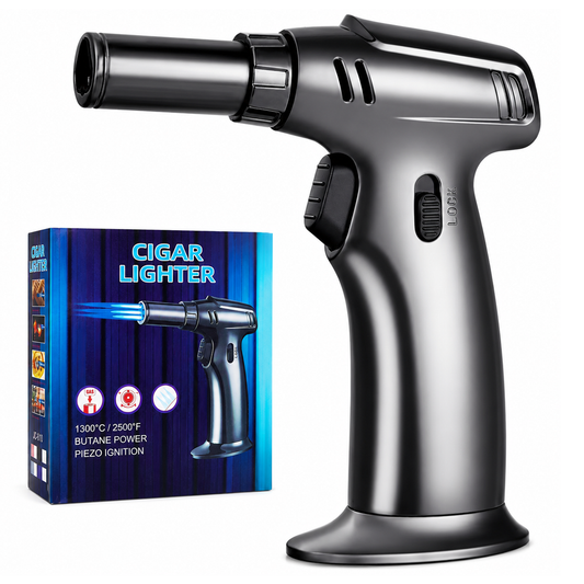 Butane Gas Blow Torch Adjustable Refillable Kitchen Torch