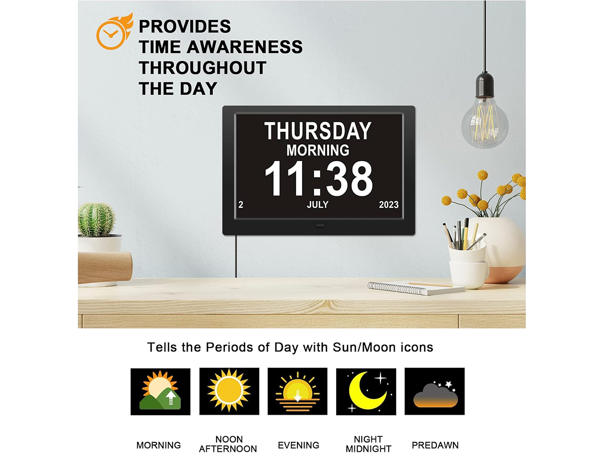 Digital Calendar Day Clock