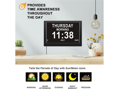Digital Calendar Day Clock