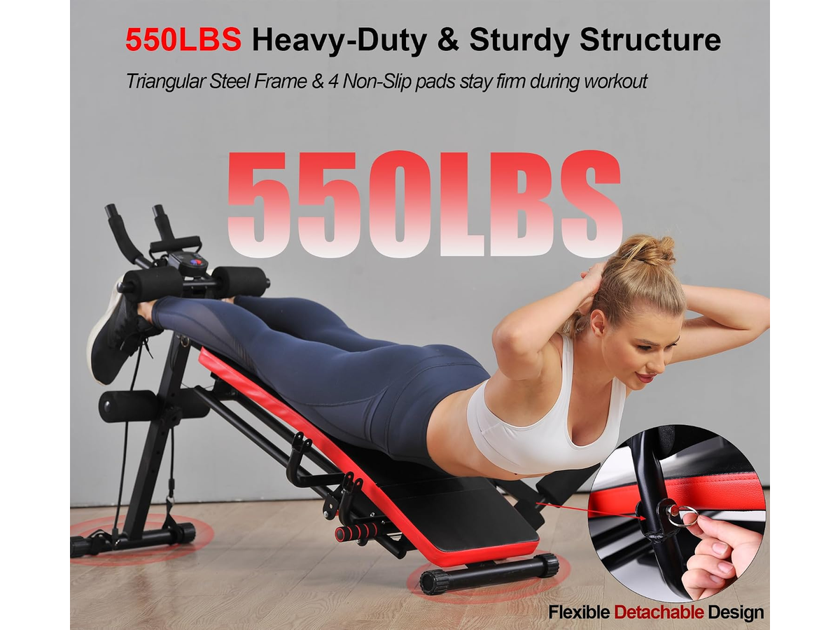 Workout Bench with LCD Monitor