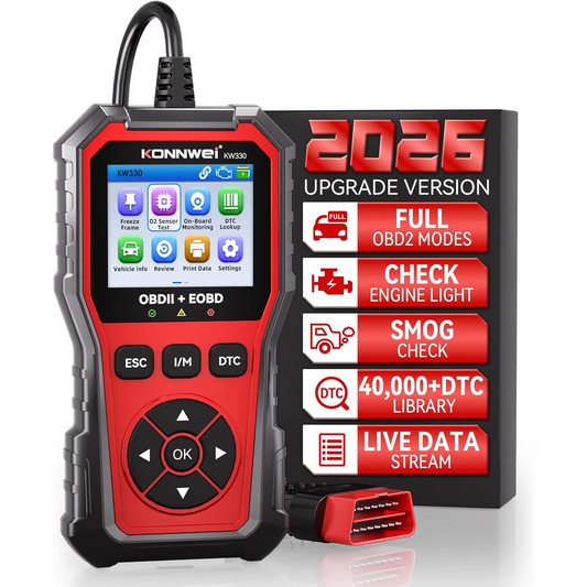 KONNWEI KW330 OBD2 Scanner with Battery Test