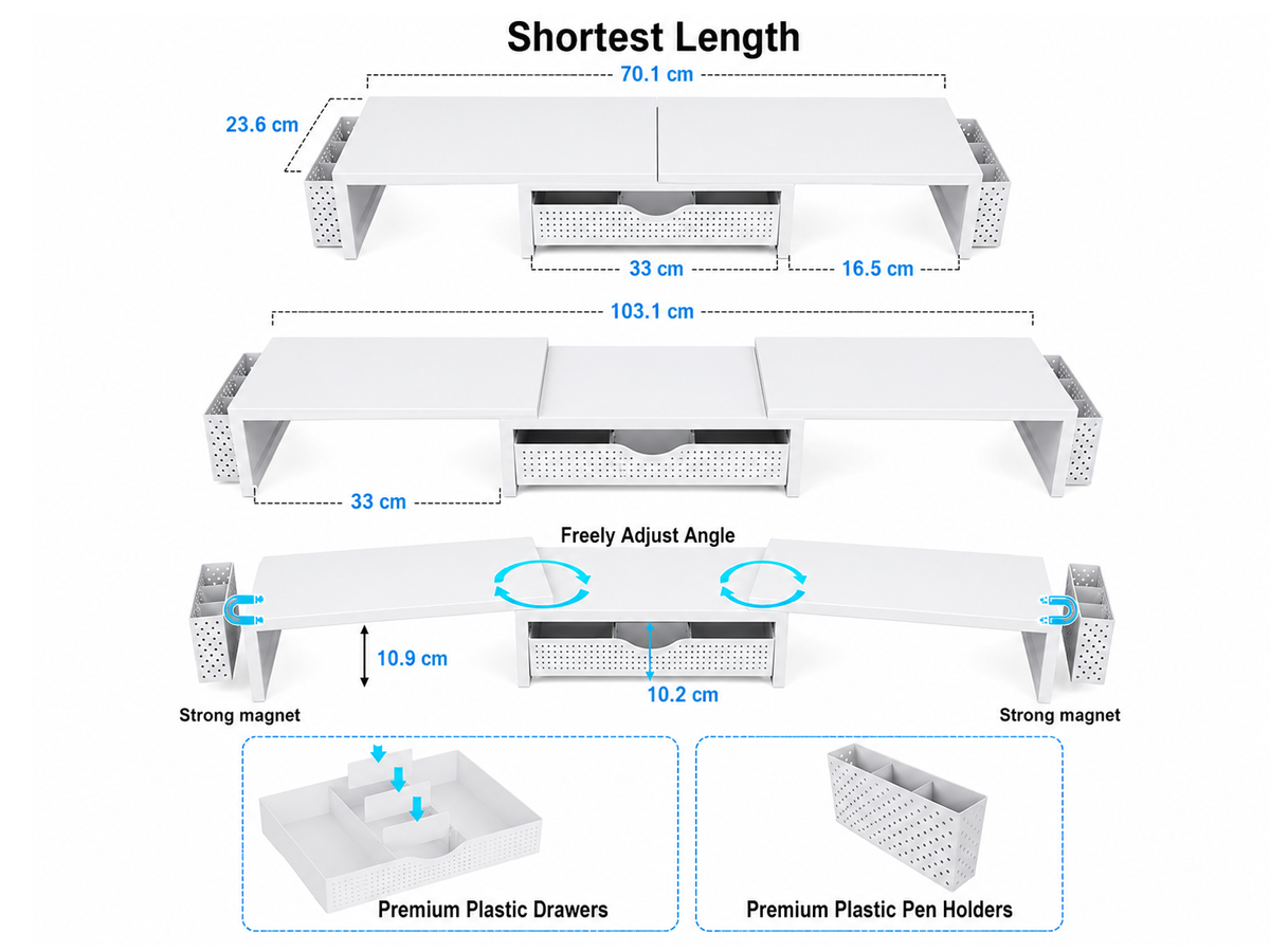 Dual Monitor Stand Riser