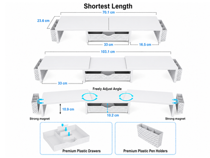Dual Monitor Stand Riser