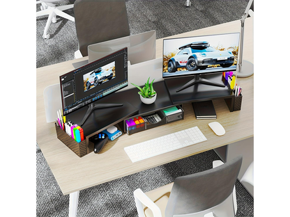 Modern Dual Monitor Laptop Stand with Adjustable Length