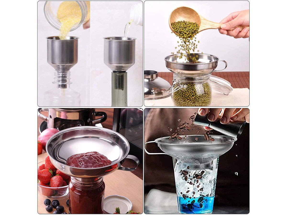 Stainless Steel Kitchen Funnel Set
