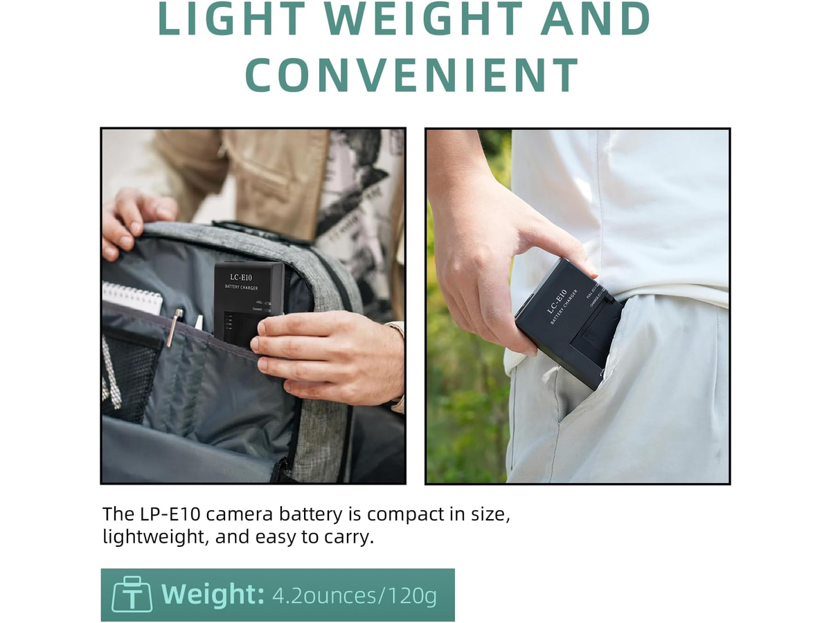 Battery Charger for Canon LP-E10 LC-E10