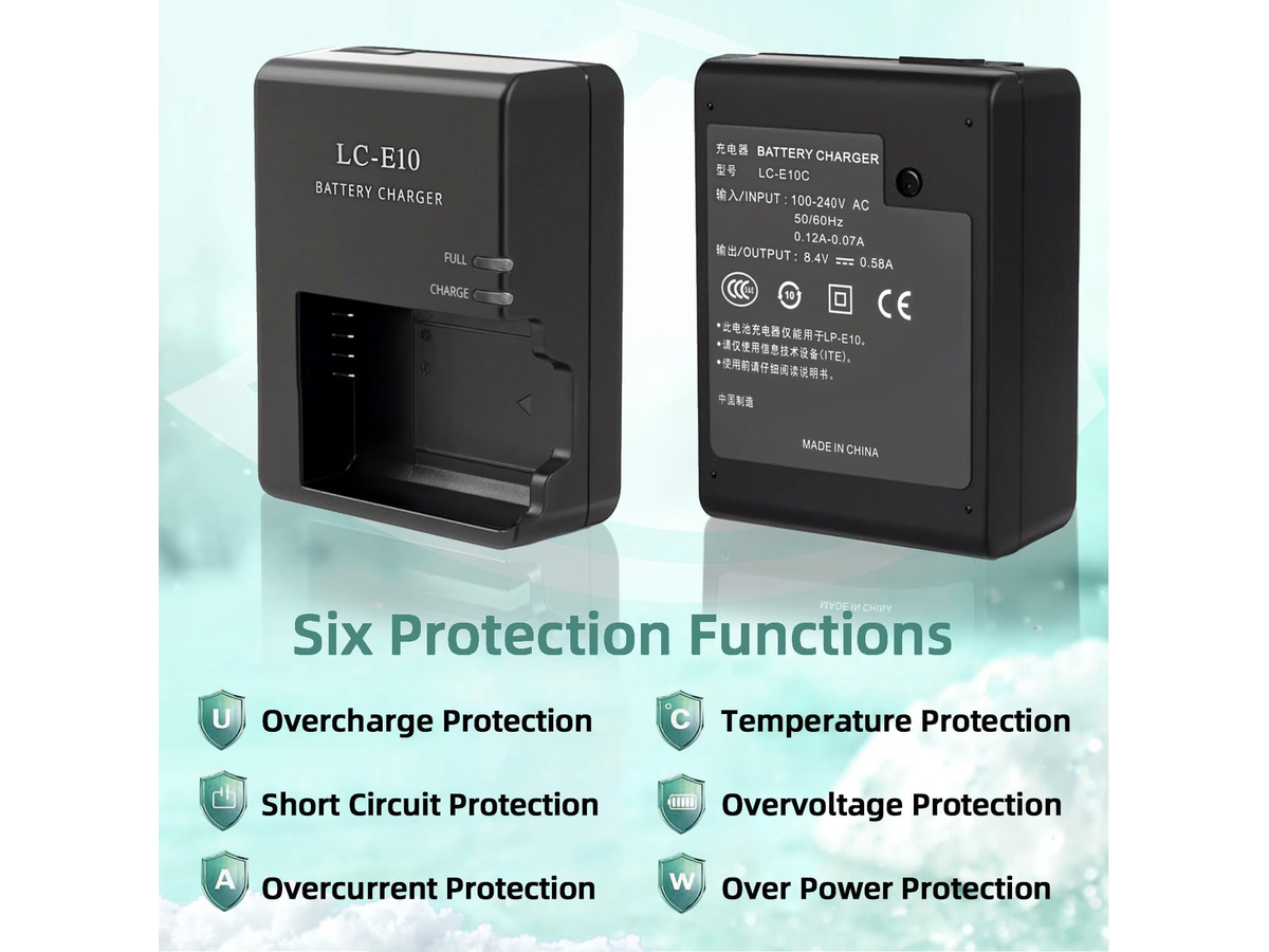 Battery Charger for Canon LP-E10 LC-E10