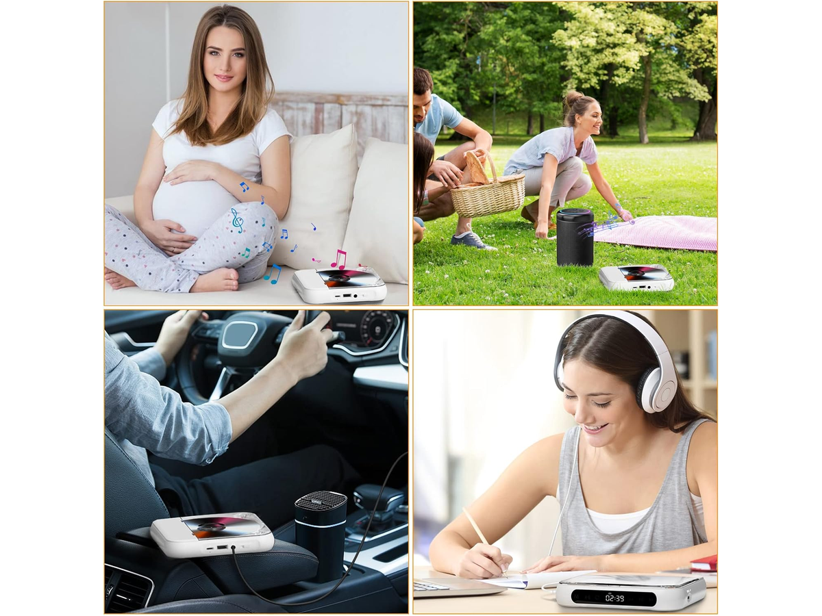 Rechargeable CD Player with Bluetooth